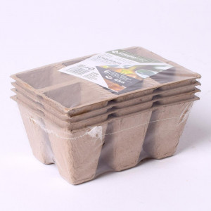 Sadbovač Strend Pro, papierový, 11,7x8,5x5 mm na 6 priesad, 4 ks v balení, 