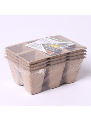 Sadbovač Strend Pro, papierový, 11,7x8,5x5 mm na 6 priesad, 4 ks v balení