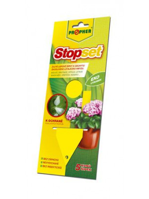 Stopset žlté lepové šípky 5 ks /bal na ochranu izbových rastlín